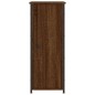 vidaXL Mesita de noche madera de ingeniería marrón roble 32x42x80 cm