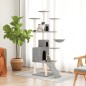 vidaXL Rascador para gatos con postes de sisal gris claro 175 cm vidaXL Rascador para gatos con postes de sisal gris claro 175 cm