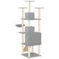 vidaXL Rascador para gatos con postes de sisal gris claro 175 cm vidaXL Rascador para gatos con postes de sisal gris claro 175 cm