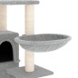 vidaXL Rascador para gatos con postes de sisal gris claro 175 cm vidaXL Rascador para gatos con postes de sisal gris claro 175 cm