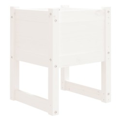 vidaXL Jardinera madera maciza de pino blanco 40x40x52,5 cm