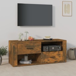 vidaXL Mueble para TV madera contrachapada roble ahumado 100x35x40 cm
