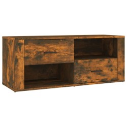 vidaXL Mueble para TV madera contrachapada roble ahumado 100x35x40 cm