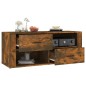 vidaXL Mueble para TV madera contrachapada roble ahumado 100x35x40 cm