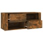 vidaXL Mueble para TV madera contrachapada roble ahumado 100x35x40 cm