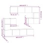 vidaXL Mueble de pared para TV madera contrachapada blanco vidaXL Mueble de pared para TV madera contrachapada blanco