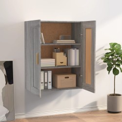 vidaXL Armario pared madera contrachapada gris Sonoma 69,5x32,5x90 cm