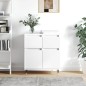 vidaXL Aparador de madera contrachapada blanco 60x35x70 cm