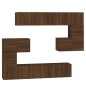 vidaXL Mueble de pared para TV madera contrachapada roble marrón vidaXL Mueble de pared para TV madera contrachapada roble marrón