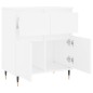vidaXL Aparador de madera contrachapada blanco 60x35x70 cm