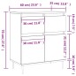 vidaXL Aparador de madera contrachapada blanco 60x35x70 cm