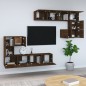 vidaXL Mueble de pared para TV madera contrachapada roble marrón vidaXL Mueble de pared para TV madera contrachapada roble marrón