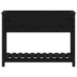 vidaXL Jardinera con estante madera maciza pino negro 111,5x34,5x81 cm vidaXL Jardinera con estante madera maciza pino negro 111,5x34,5x81 cm
