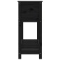 vidaXL Jardinera con estante madera maciza pino negro 111,5x34,5x81 cm vidaXL Jardinera con estante madera maciza pino negro 111,5x34,5x81 cm