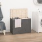 vidaXL Baúl para la colada madera maciza de pino gris 88,5x44x66 cm vidaXL Baúl para la colada madera maciza de pino gris 88,5x44x66 cm