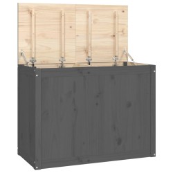 vidaXL Baúl para la colada madera maciza de pino gris 88,5x44x66 cm