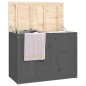 vidaXL Baúl para la colada madera maciza de pino gris 88,5x44x66 cm vidaXL Baúl para la colada madera maciza de pino gris 88,5x44x66 cm