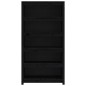 vidaXL Estantería madera maciza de pino negra 80x35x154 cm vidaXL Estantería madera maciza de pino negra 80x35x154 cm