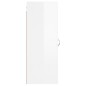 vidaXL Armario de pared blanco brillante 34,5x34x90 cm
