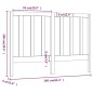 vidaXL Cabecero de cama madera maciza de pino 166x4x100 cm vidaXL Cabecero de cama madera maciza de pino 166x4x100 cm