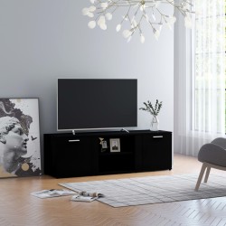 vidaXL Mueble de TV madera contrachapada negra 120x34x37 cm