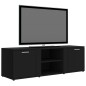 vidaXL Mueble de TV madera contrachapada negra 120x34x37 cm vidaXL Mueble de TV madera contrachapada negra 120x34x37 cm
