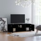 vidaXL Mueble de TV madera contrachapada negra 120x34x37 cm vidaXL Mueble de TV madera contrachapada negra 120x34x37 cm