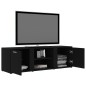 vidaXL Mueble de TV madera contrachapada negra 120x34x37 cm vidaXL Mueble de TV madera contrachapada negra 120x34x37 cm