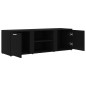 vidaXL Mueble de TV madera contrachapada negra 120x34x37 cm vidaXL Mueble de TV madera contrachapada negra 120x34x37 cm