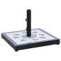 vidaXL Base de sombrilla cuadrada azul y blanco 12 kg vidaXL Base de sombrilla cuadrada azul y blanco 12 kg