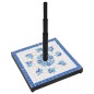vidaXL Base de sombrilla cuadrada azul y blanco 12 kg vidaXL Base de sombrilla cuadrada azul y blanco 12 kg