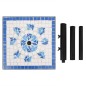 vidaXL Base de sombrilla cuadrada azul y blanco 12 kg vidaXL Base de sombrilla cuadrada azul y blanco 12 kg