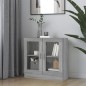 vidaXL Vitrina de madera contrachapada gris sonoma 82,5x30,5x80 cm vidaXL Vitrina de madera contrachapada gris sonoma 82,5x30,5x80 cm