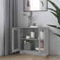 vidaXL Vitrina de madera contrachapada gris sonoma 82,5x30,5x80 cm vidaXL Vitrina de madera contrachapada gris sonoma 82,5x30,5x80 cm