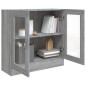 vidaXL Vitrina de madera contrachapada gris sonoma 82,5x30,5x80 cm vidaXL Vitrina de madera contrachapada gris sonoma 82,5x30,5x80 cm