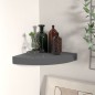 vidaXL Estante flotante de esquina gris con brillo MDF 25x25x3,8 cm vidaXL Estante flotante de esquina gris con brillo MDF 25x25x3,8 cm