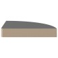 vidaXL Estante flotante de esquina gris con brillo MDF 25x25x3,8 cm vidaXL Estante flotante de esquina gris con brillo MDF 25x25x3,8 cm