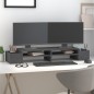 vidaXL Soporte para monitor madera maciza de pino gris 100x27,5x15 cm vidaXL Soporte para monitor madera maciza de pino gris 100x27,5x15 cm
