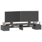 vidaXL Soporte para monitor madera maciza de pino gris 100x27,5x15 cm vidaXL Soporte para monitor madera maciza de pino gris 100x27,5x15 cm