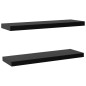 vidaXL Estantes flotantes de pared 2 unidades negro 100x20x3,8 cm vidaXL Estantes flotantes de pared 2 unidades negro 100x20x3,8 cm