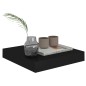 vidaXL Estantes flotantes de pared 4 uds MDF negro 23x23,5x3,8 cm