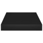 vidaXL Estantes flotantes de pared 4 uds MDF negro 23x23,5x3,8 cm