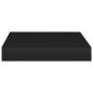 vidaXL Estantes flotantes de pared 4 uds MDF negro 23x23,5x3,8 cm