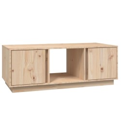 vidaXL Mesa de centro de madera maciza de pino 110x50x40 cm