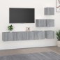 vidaXL Mueble de pared para TV madera contrachapada gris sonoma