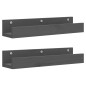 vidaXL Estantes de pared 2 uds madera maciza de pino gris 50x12x9 cm vidaXL Estantes de pared 2 uds madera maciza de pino gris 50x12x9 cm