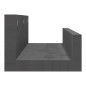 vidaXL Estantes de pared 2 uds madera maciza de pino gris 50x12x9 cm vidaXL Estantes de pared 2 uds madera maciza de pino gris 50x12x9 cm