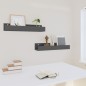 vidaXL Estantes de pared 2 uds madera maciza de pino gris 50x12x9 cm vidaXL Estantes de pared 2 uds madera maciza de pino gris 50x12x9 cm