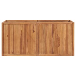 vidaXL Arriate de madera maciza de teca 150x50x70 cm