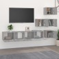 vidaXL Mueble de pared para TV madera contrachapada gris sonoma